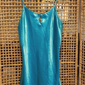 Teal Silk Nighty